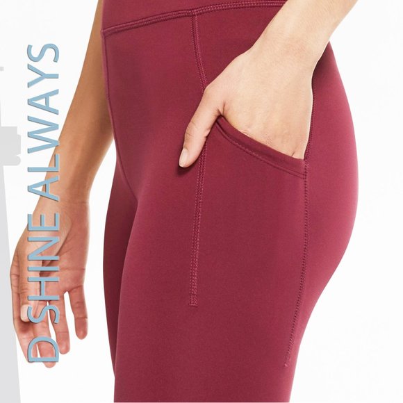 NIKE PRO LUXE LONG TIGHTS RED WOMEN - Picture 3 of 8